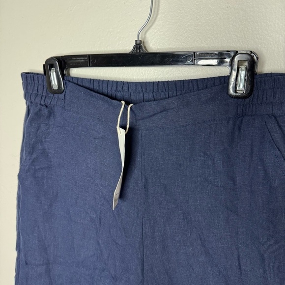 NWT MAMÈNE ESSENTIAL LINEN WIDE LEG PANT NAVY BLUE - Picture 4 of 14